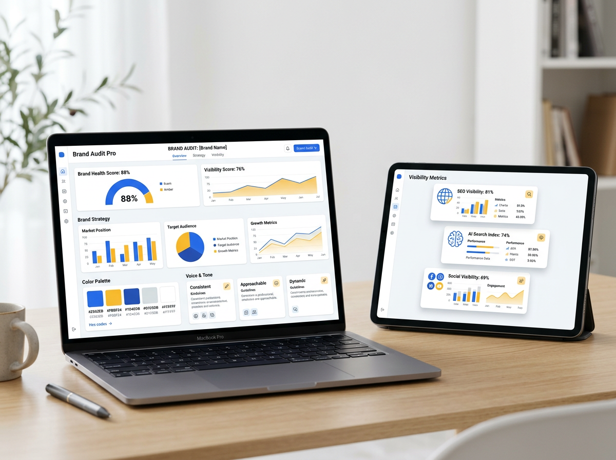 Brand Identity Audit dashboard mockup